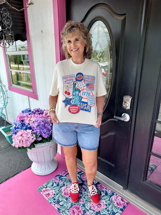 Beau Cozy Blue Denim Short