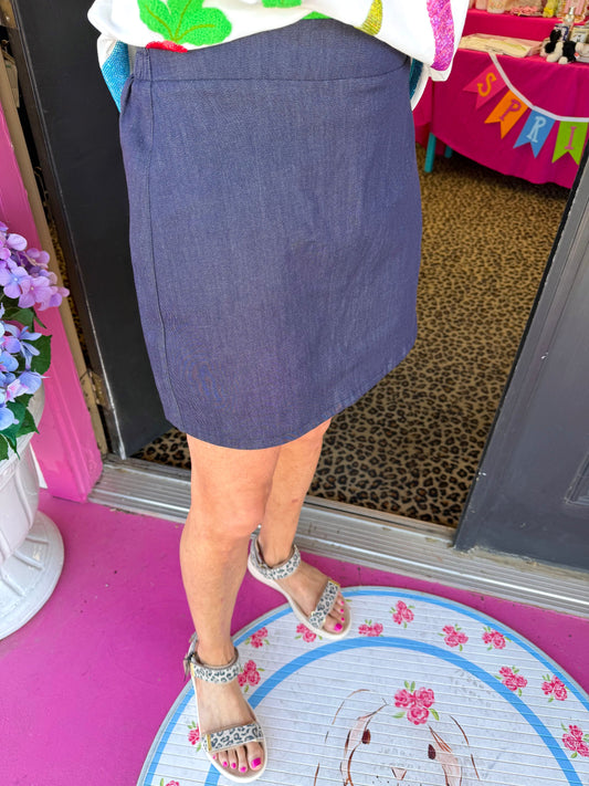 Dark Denim Mini Skirt