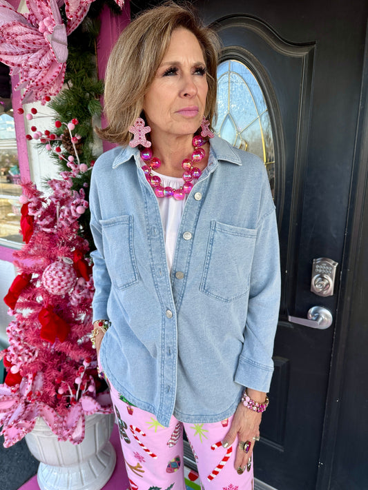 Denim Knit All Day Jacket