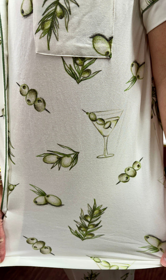 Martini Olive SS Pant PJ Set