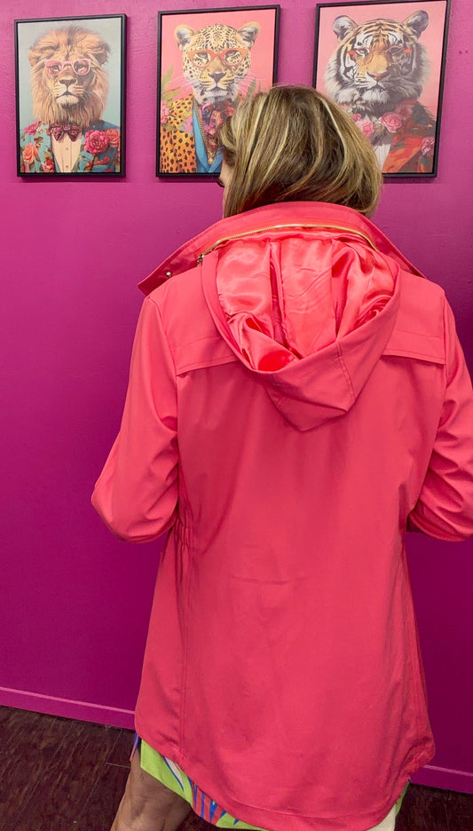 Geranium Knit Rain Jacket