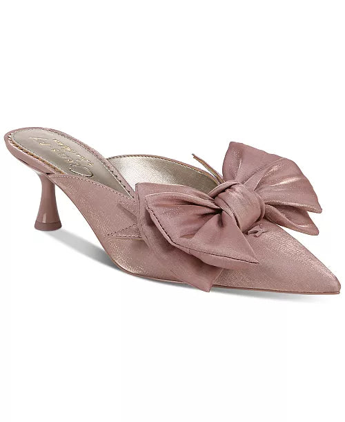Fiona Bow Blush Shimmer Heel