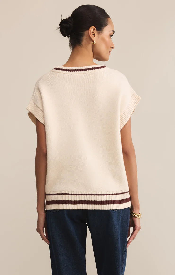Cream Fletcher Sweater Vest