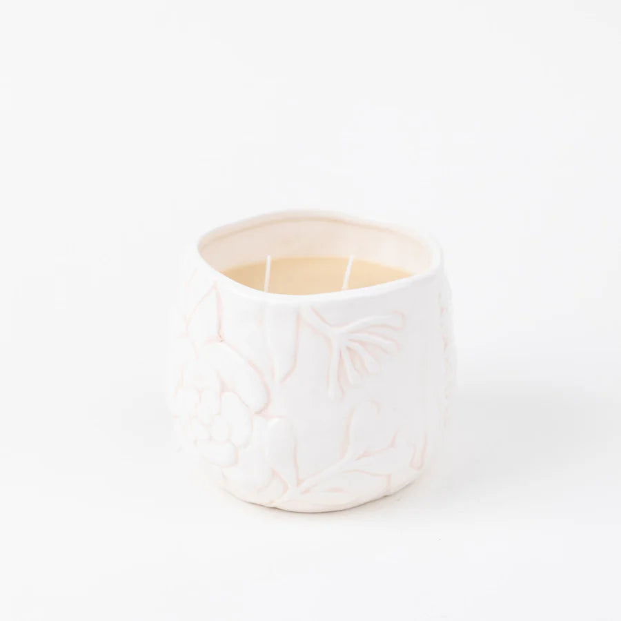 Floral Ceramic Candle #057