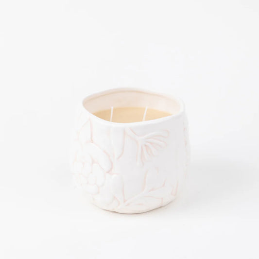 Floral Ceramic Candle #057
