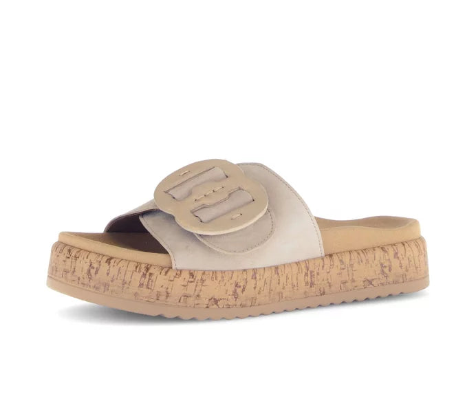 Pantolette Beige Slide On