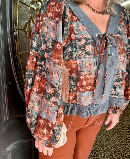 Charcoal Multi Tie Top