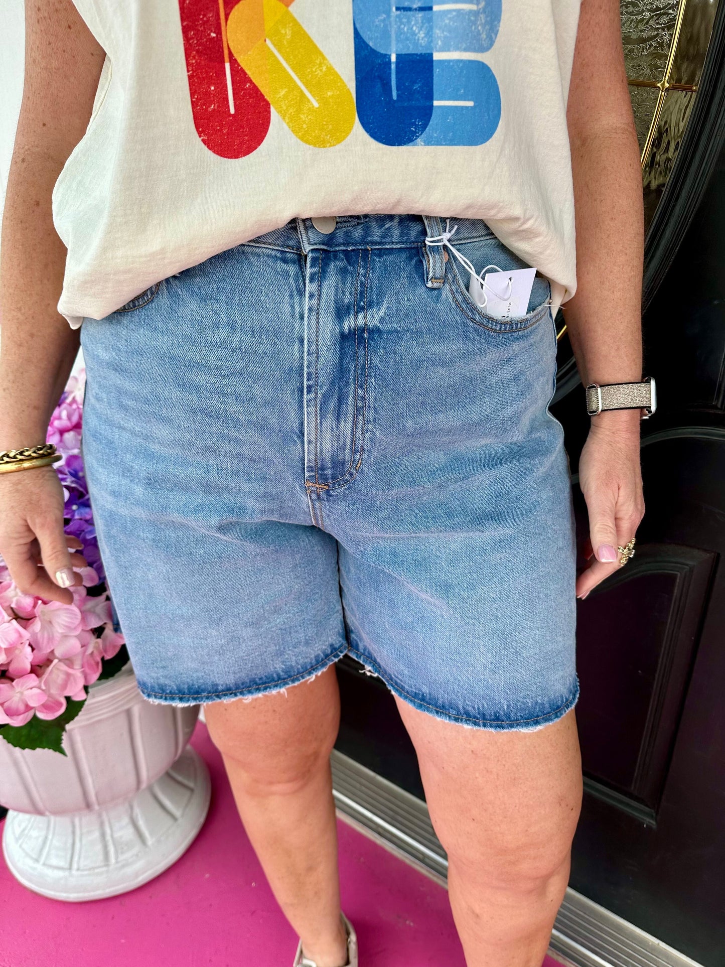 Beau Cozy Blue Denim Short