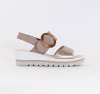 Pewter Double Strap Sandal