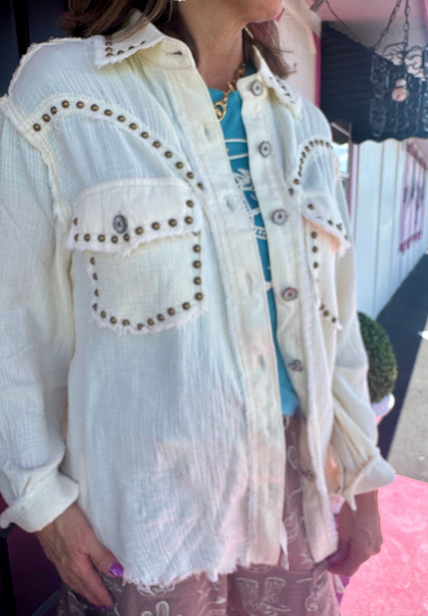 Gauze Western Shirt Jacket