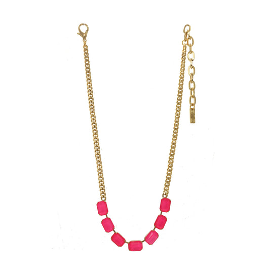 Mini Jabari Electric Pink Necklace