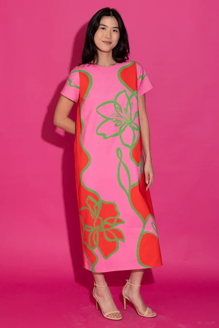 Elliot Fuschia Outline Dress