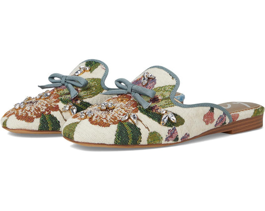 Trish Pink/Blue Jeweled Mule