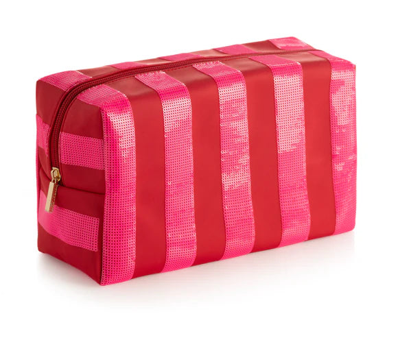 Cara Large Stripe Zip Pouch