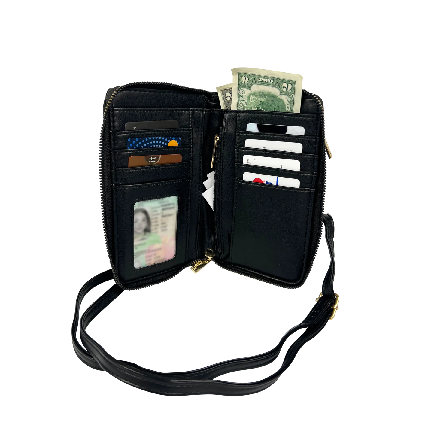 Onyx Mor Quilted Phone Crossbody