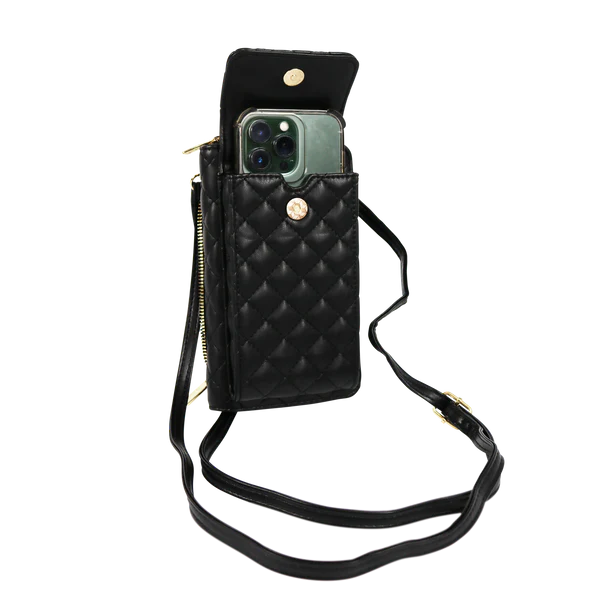 Onyx Mor Quilted Phone Crossbody