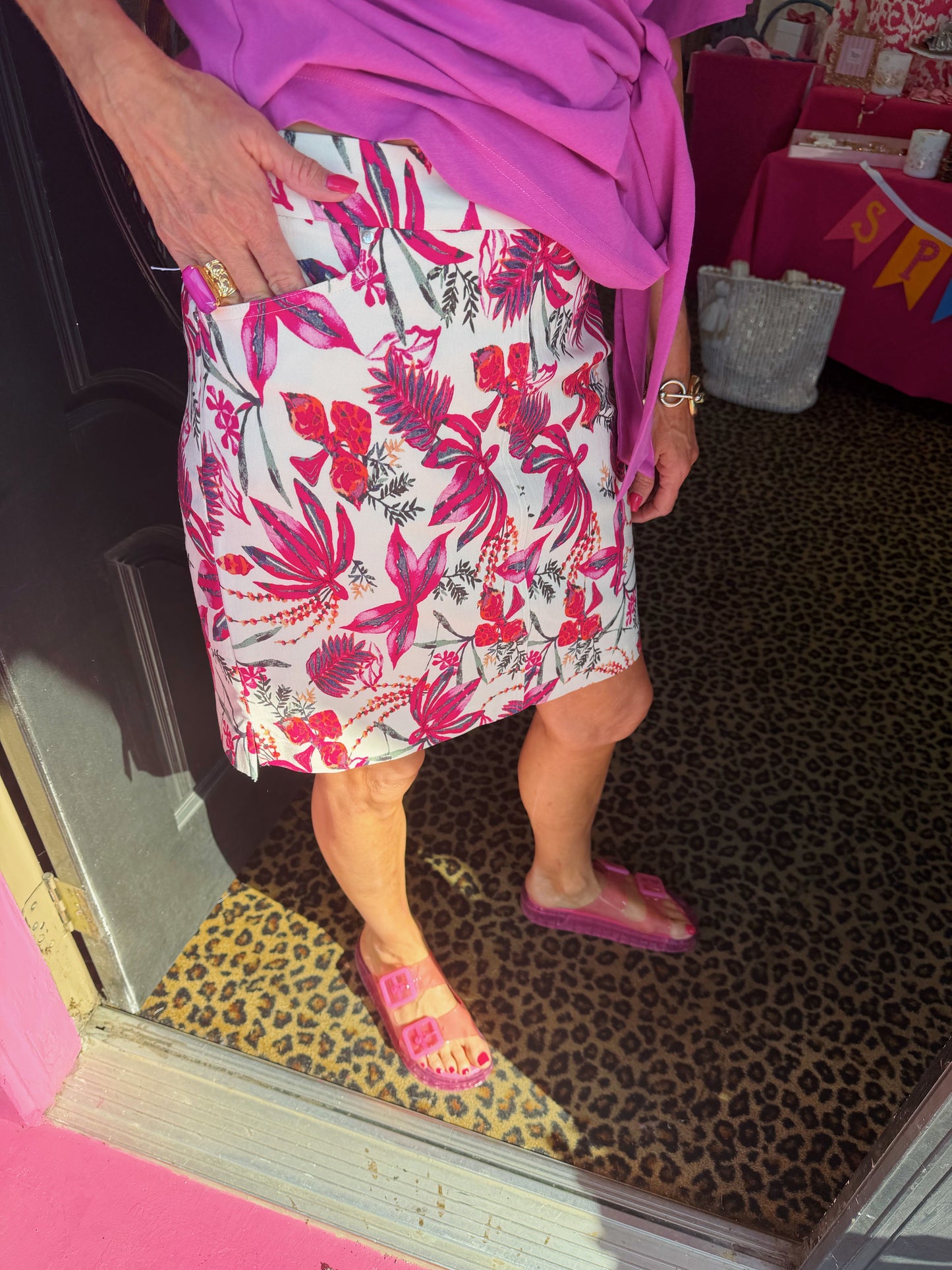 Orchid Floral Skort