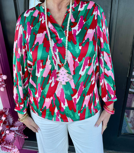 Veronica LS V-Neck Blouse