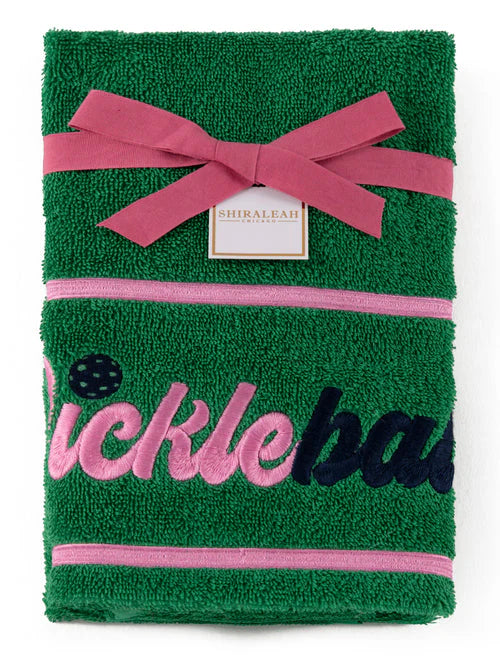 Green Pickleballer Towel