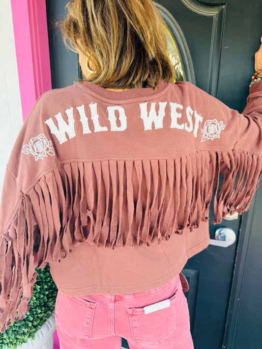 Red Bean Wild West Fringe Top