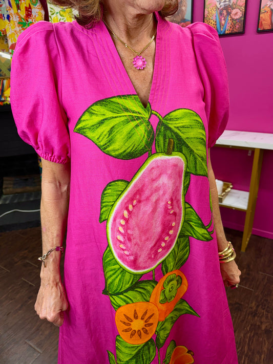 Hampton Dress Papaya Vine