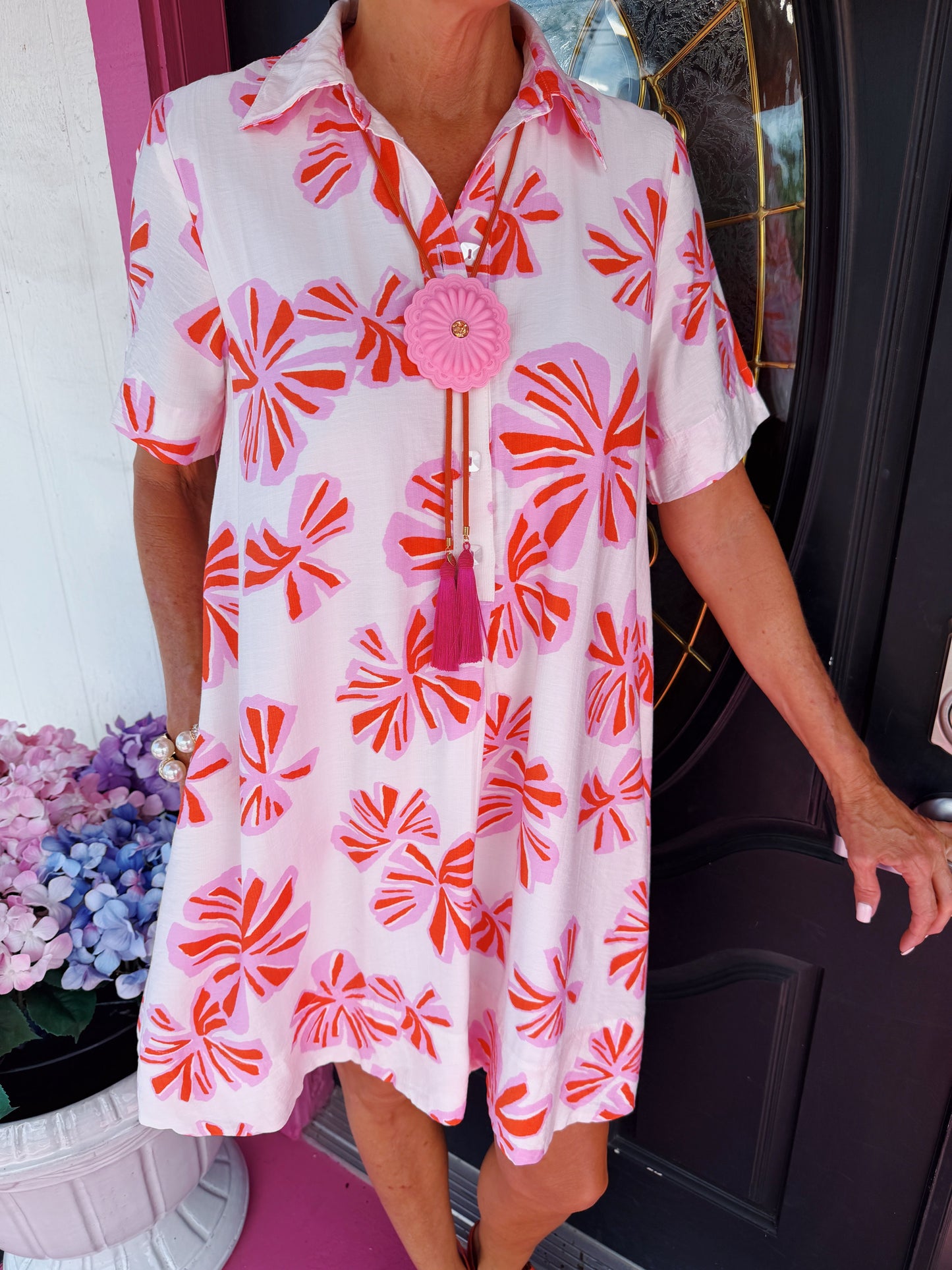 White Swing Shirt Dress