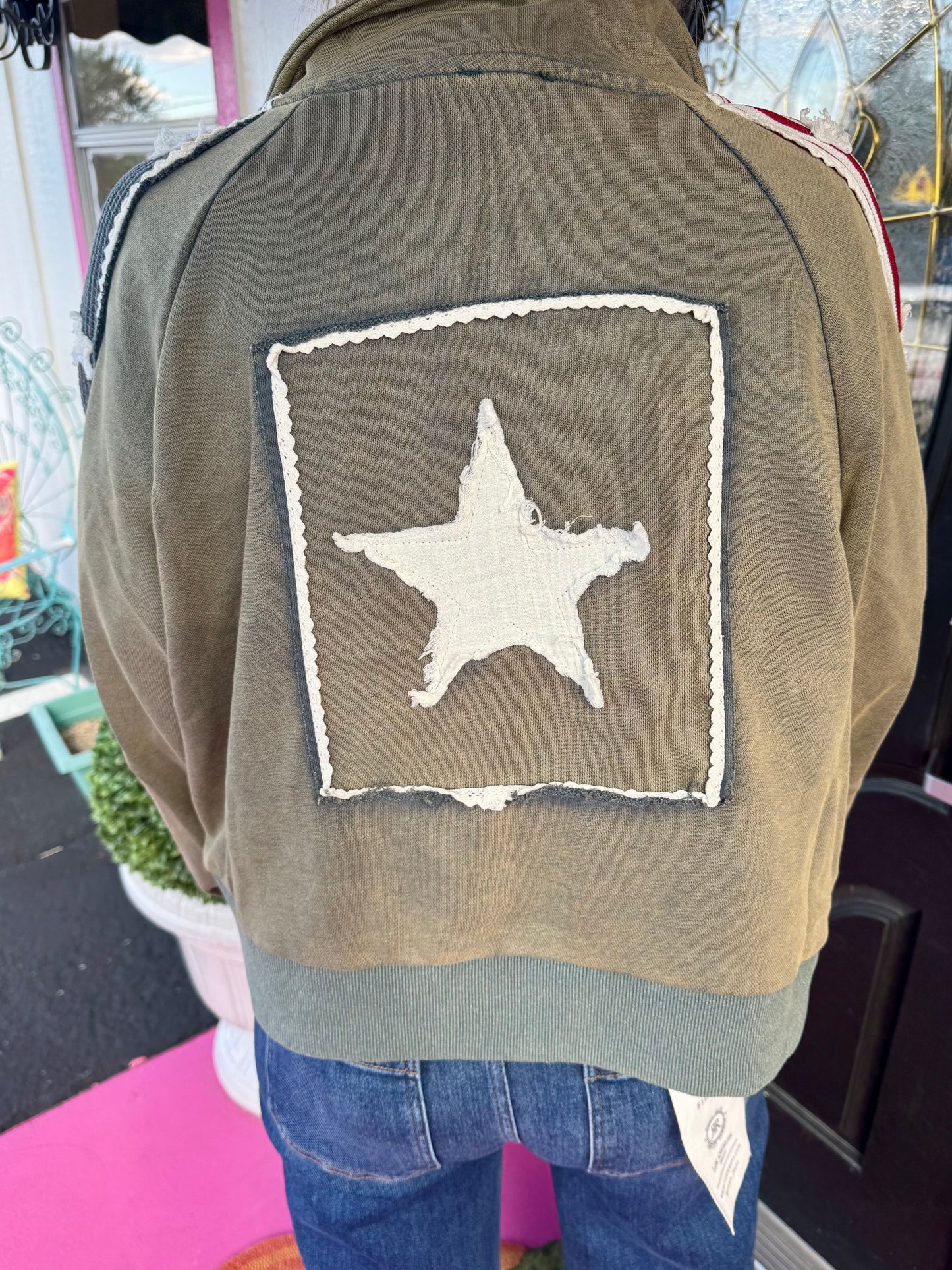 Moss Green Stars & Stripes Jacket