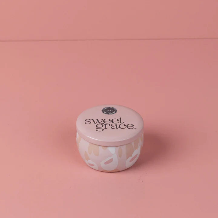 Pink Leopard Mini Tin Candle