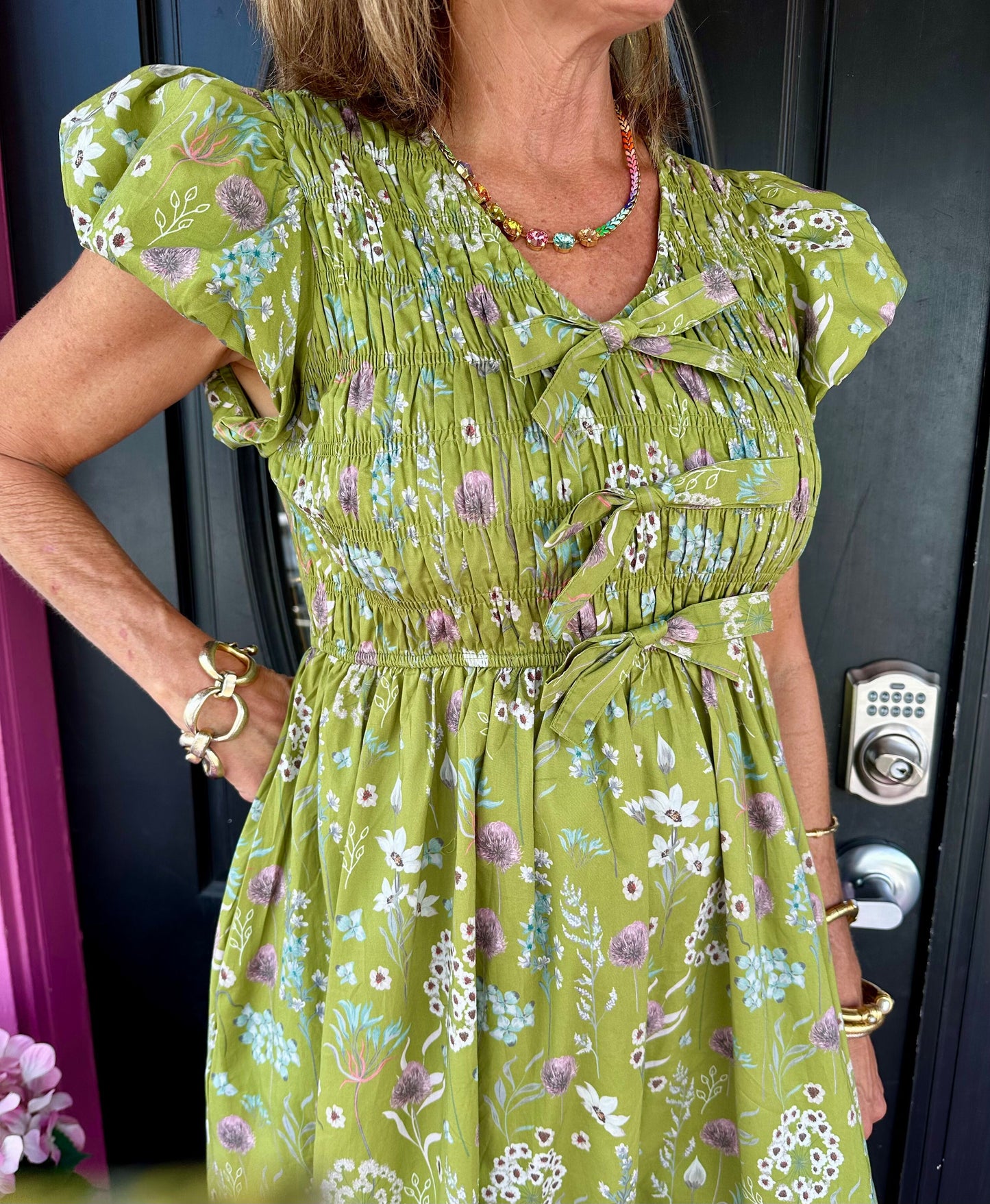 Martini Olive Floral Maxi Dress