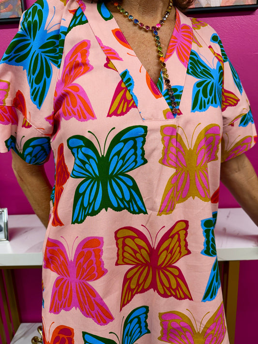 Butterflies Shift Dress