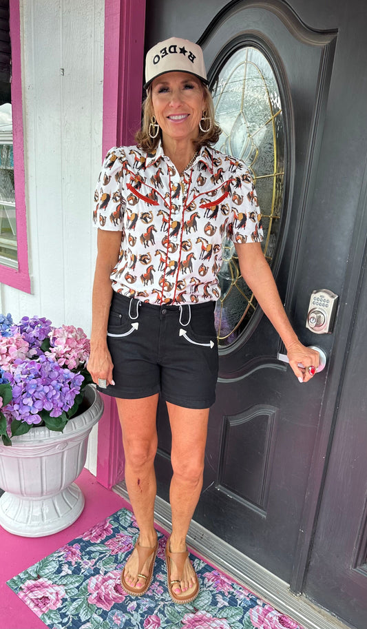 Equestrian Pearl Snap Top