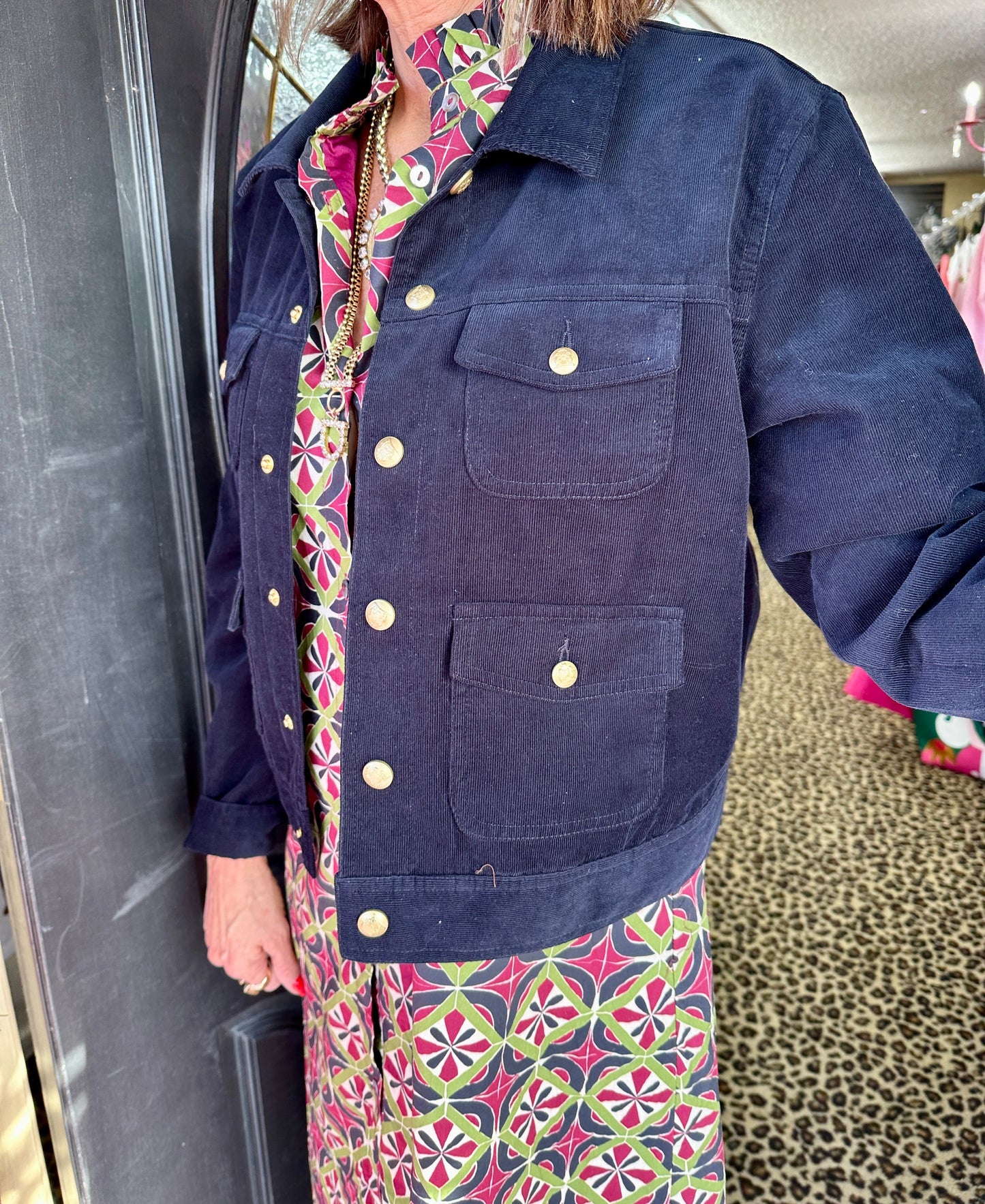 Montana Black Iris Gold Button Jacket