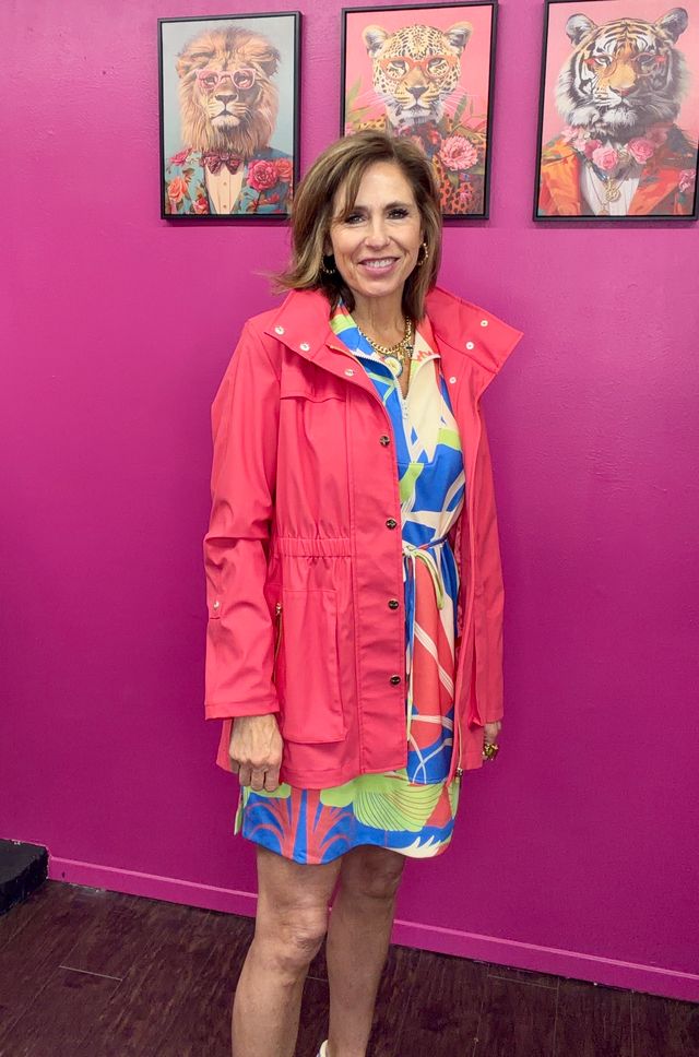 Geranium Knit Rain Jacket