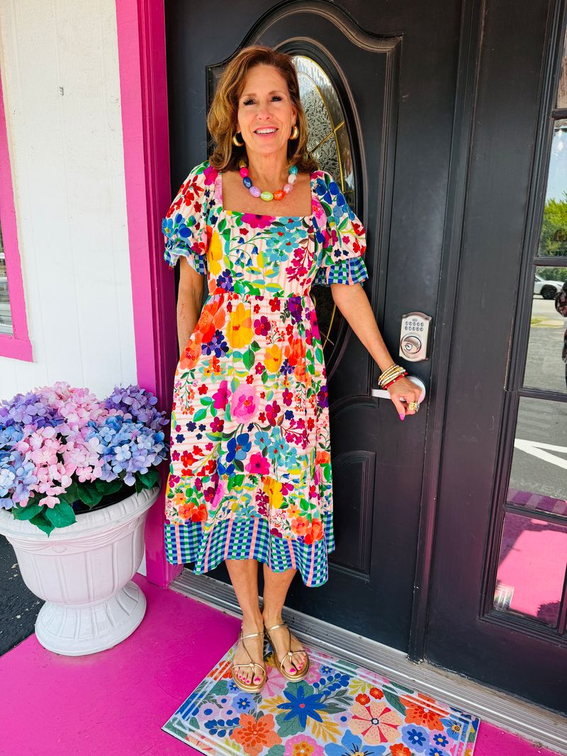 Carnival Bloom Midi Dress