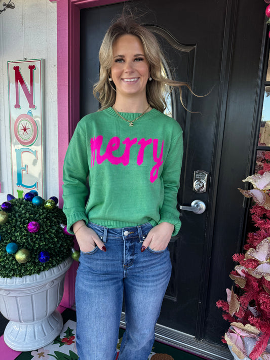 Mint Green Merry Sweater