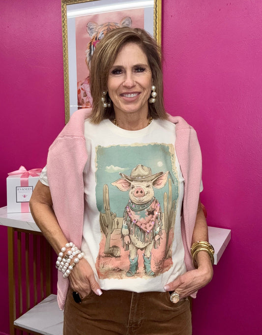 Pastel Bling Pig SS Tee