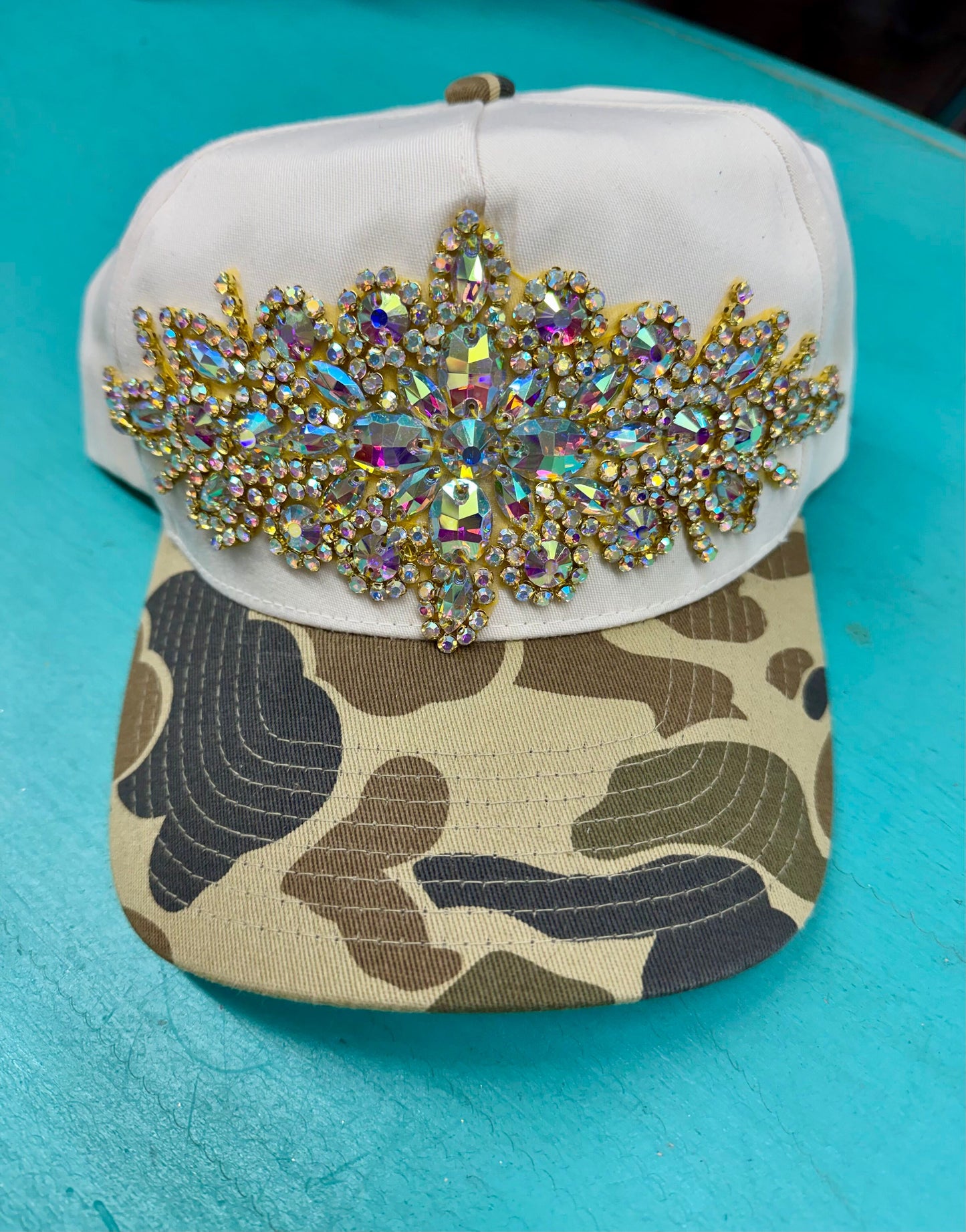Large Rhinestone Cap