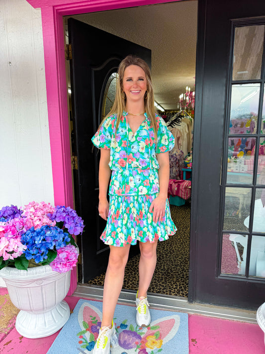 Pleat Bottom Dress