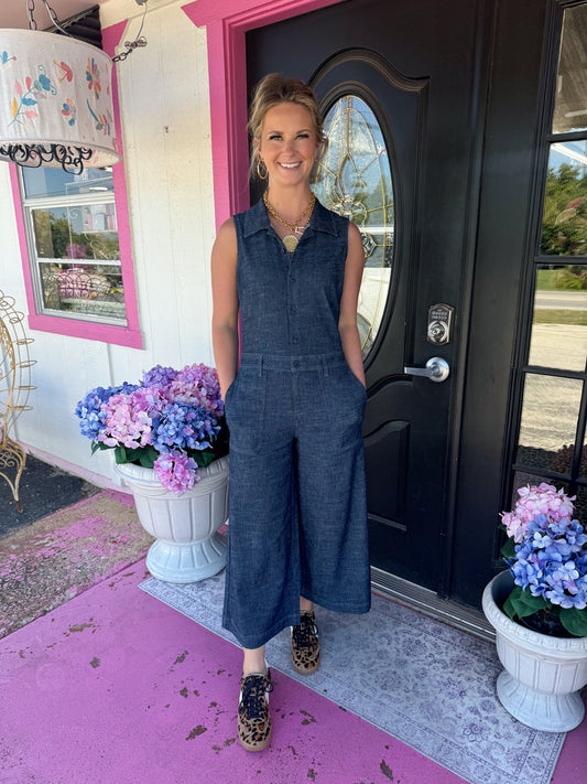 Percy Indigo Denim Jumpsuit