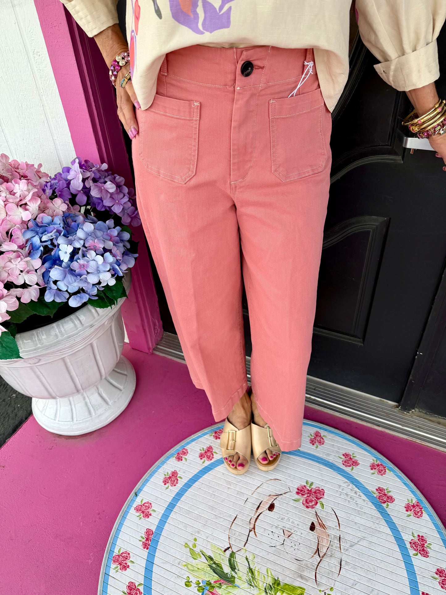 Audrey Terracotta Crop Pant