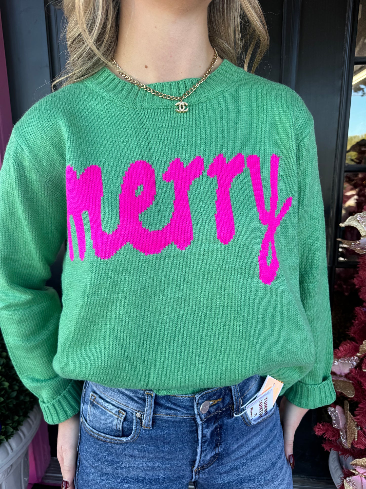 Mint Green Merry Sweater