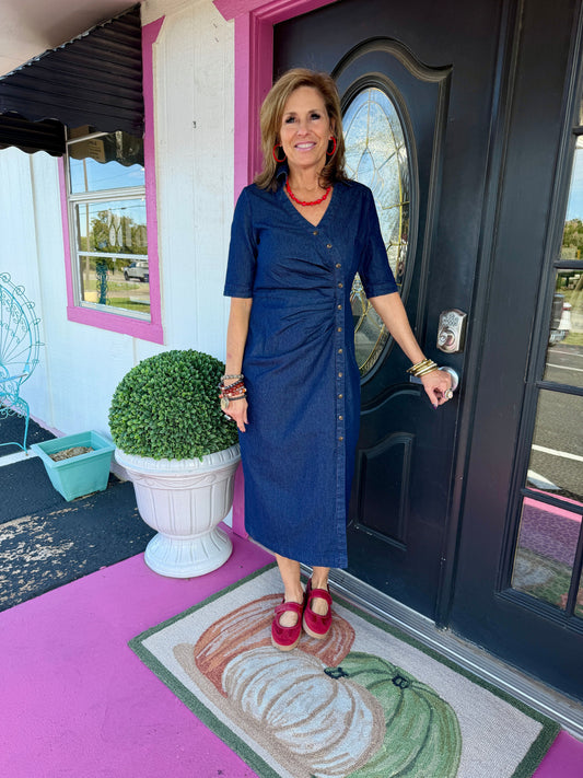 Denim Dress w/Buttons