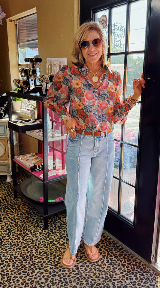 Vintage Poppie Blouse