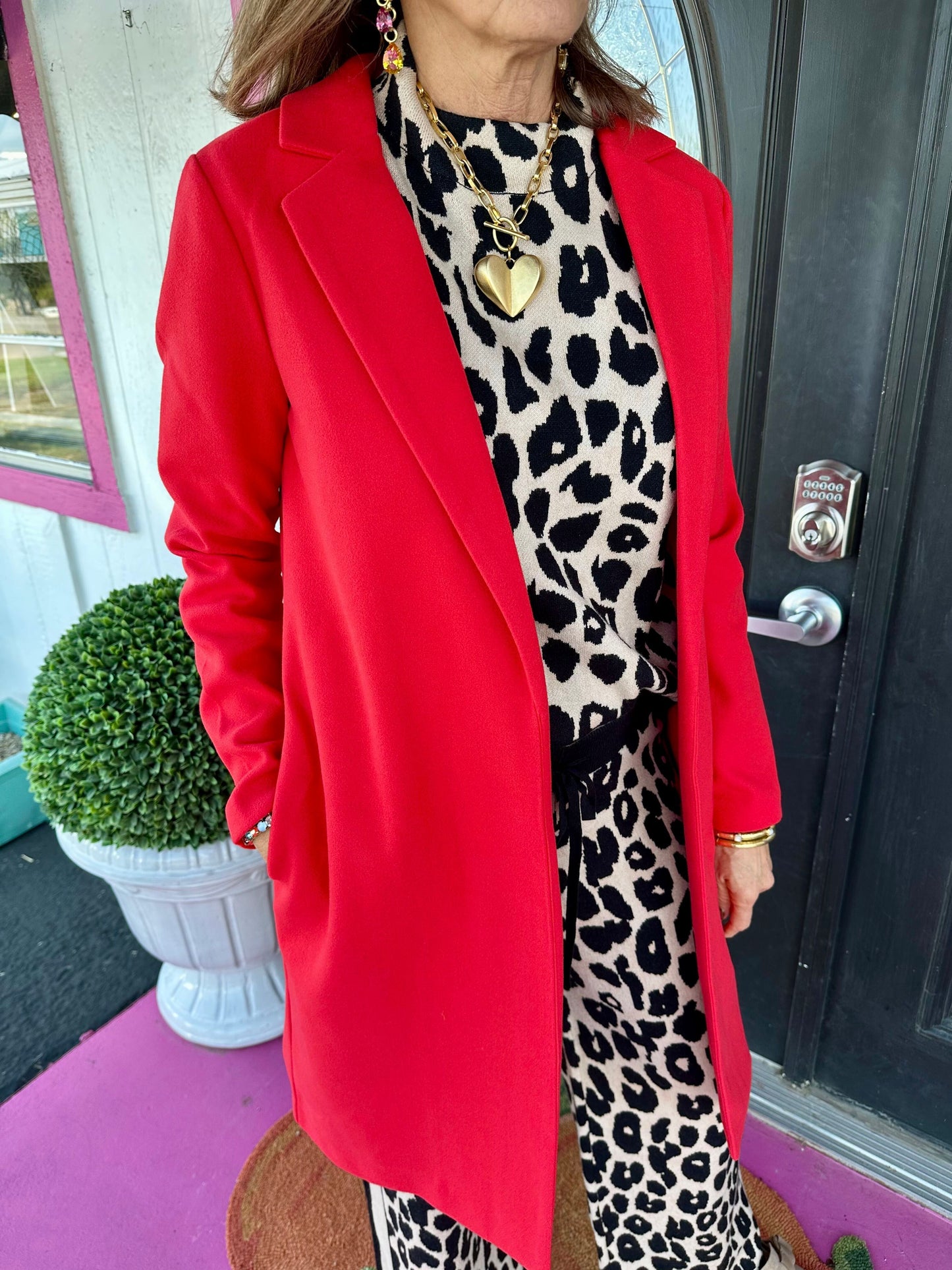 Scarlet Long Collared Jacket