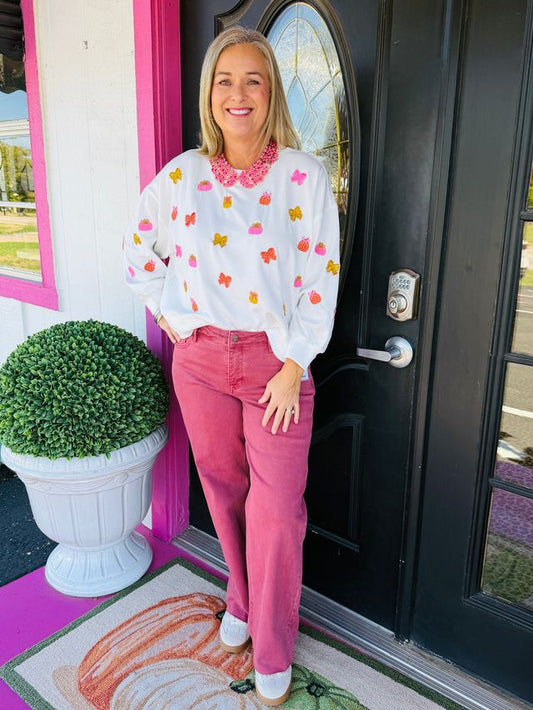 Millie Bow Pumpkins Sweatshirt