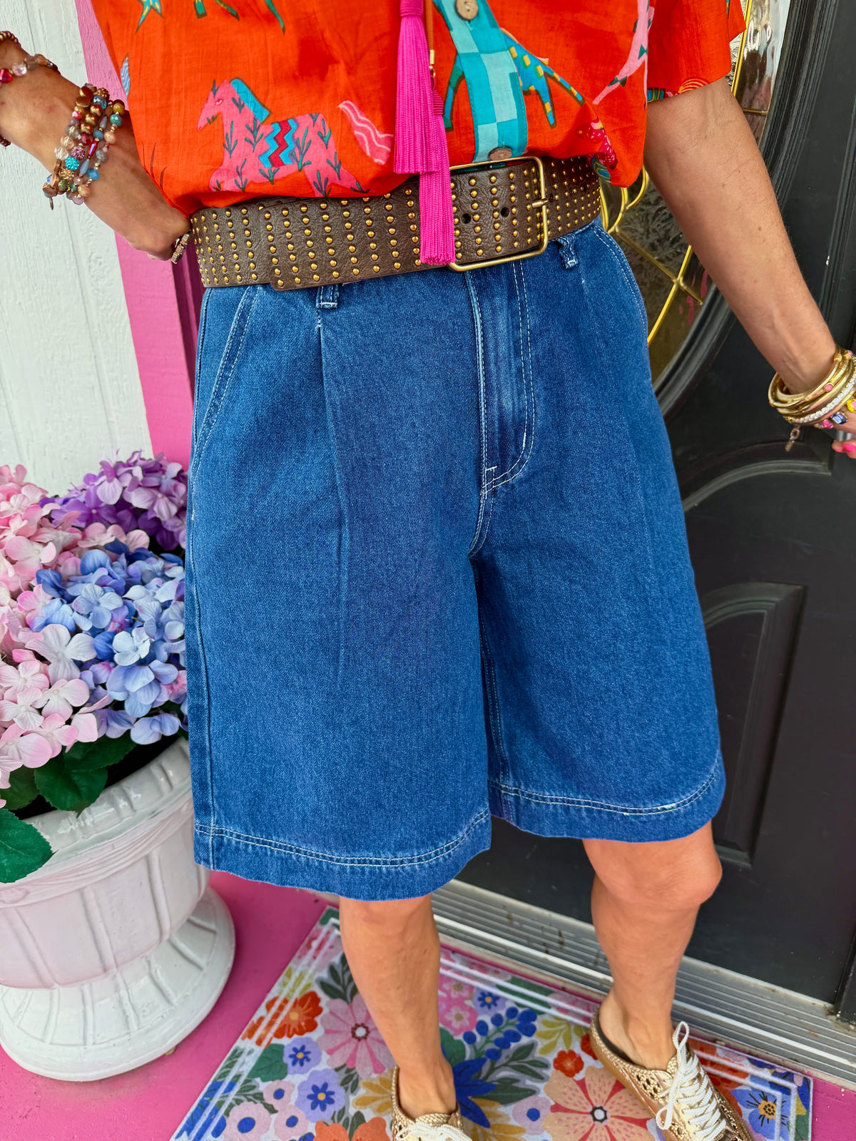 Denim Bermuda Shorts