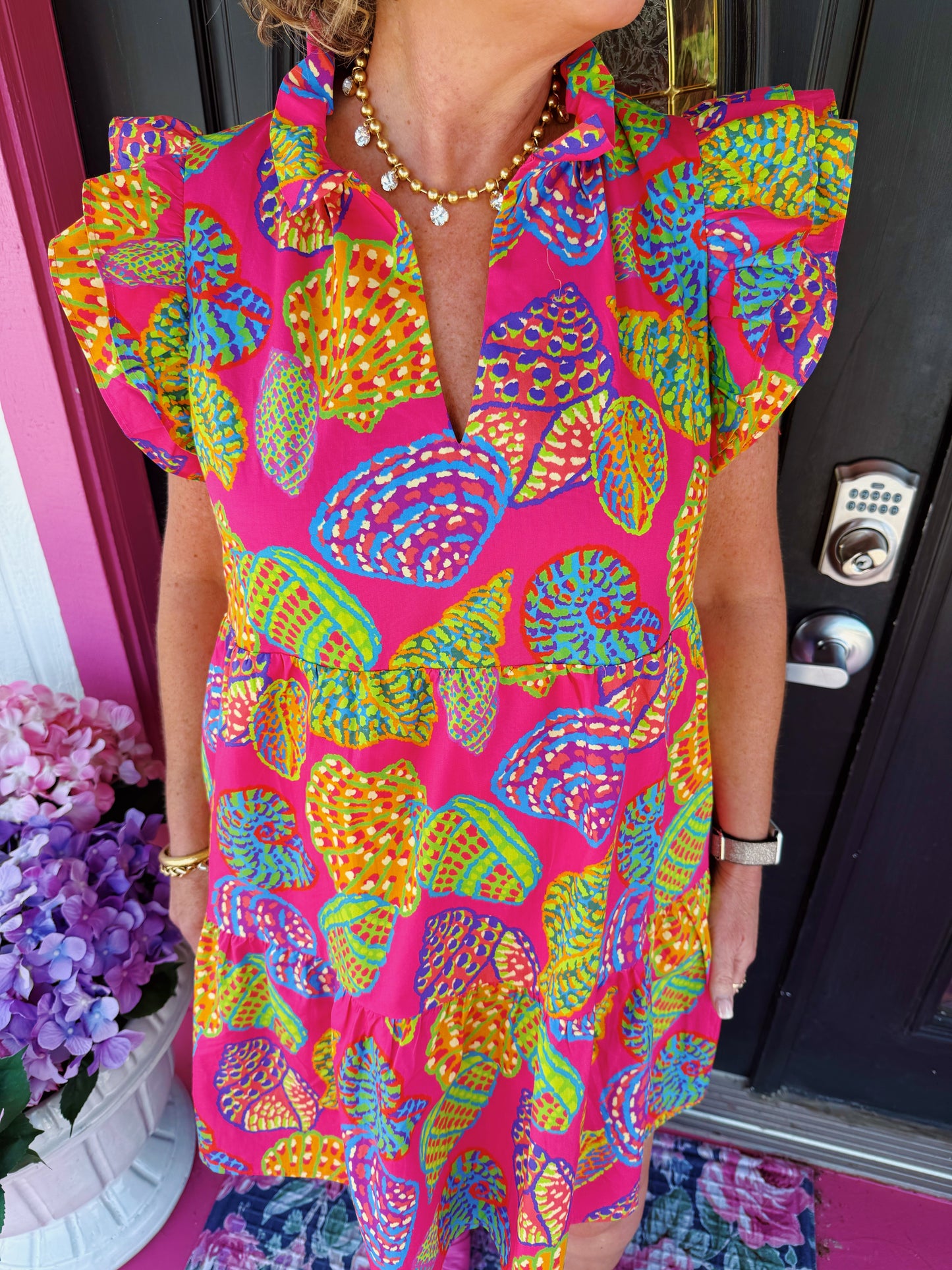 Hot Pink Seashell Dress