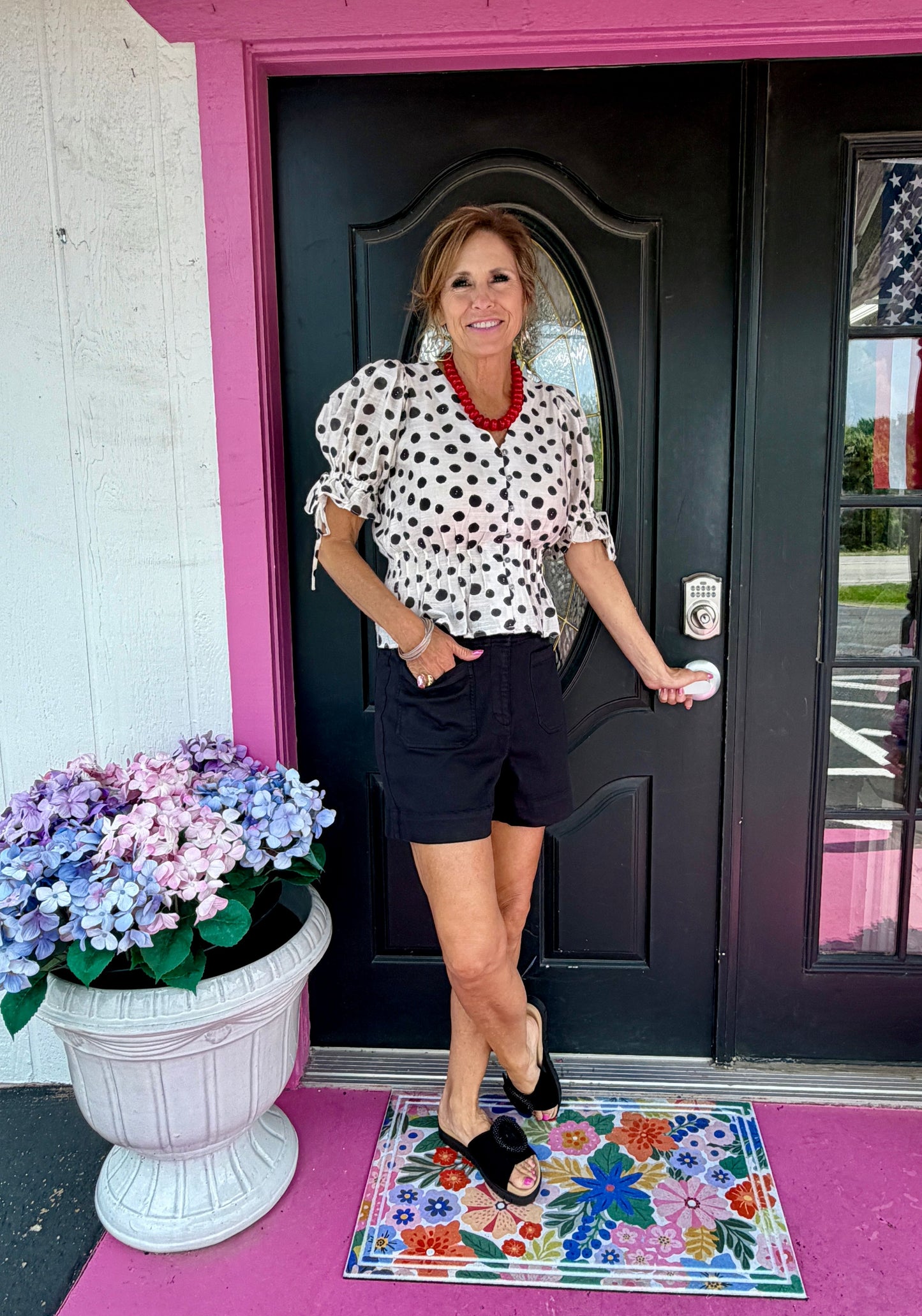 Black Woven Short
