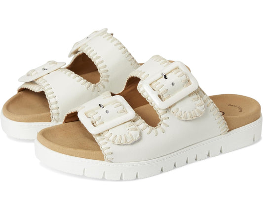 Nappa Latte Double Buckle Sandal