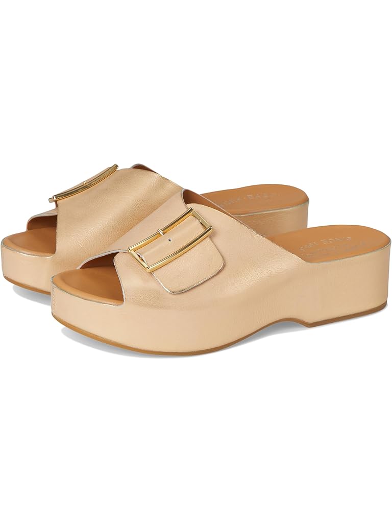 York Platform Leather Slide